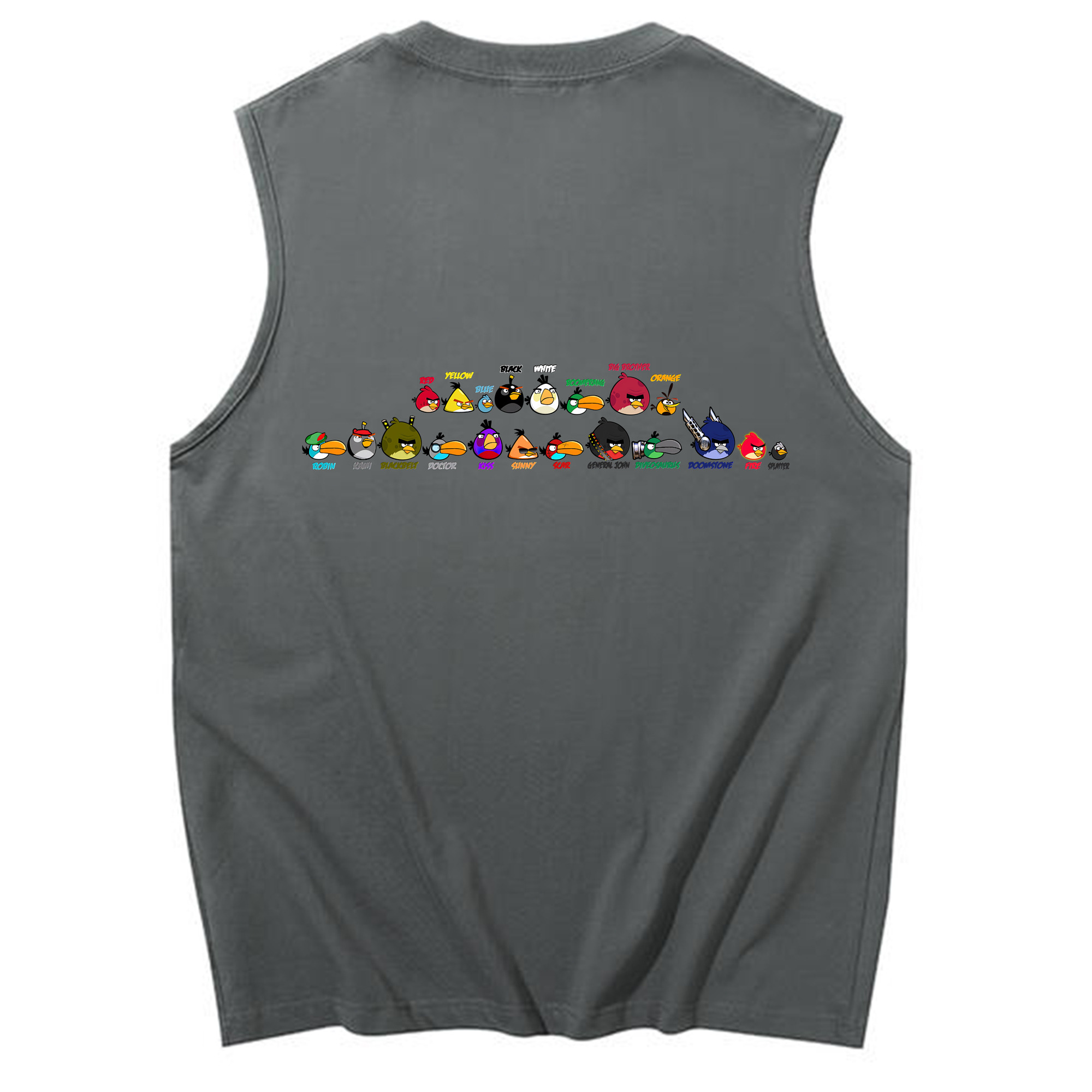 （画像用） Angry Birds アングリーバード コットン100％タンクトップ（背面プリント）
